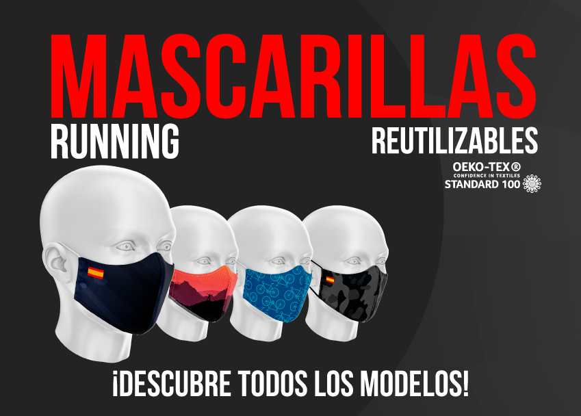 Lote de mascarillas running