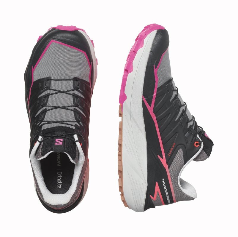 Zapatillas negras trail running mujer ThunderCross Salomon